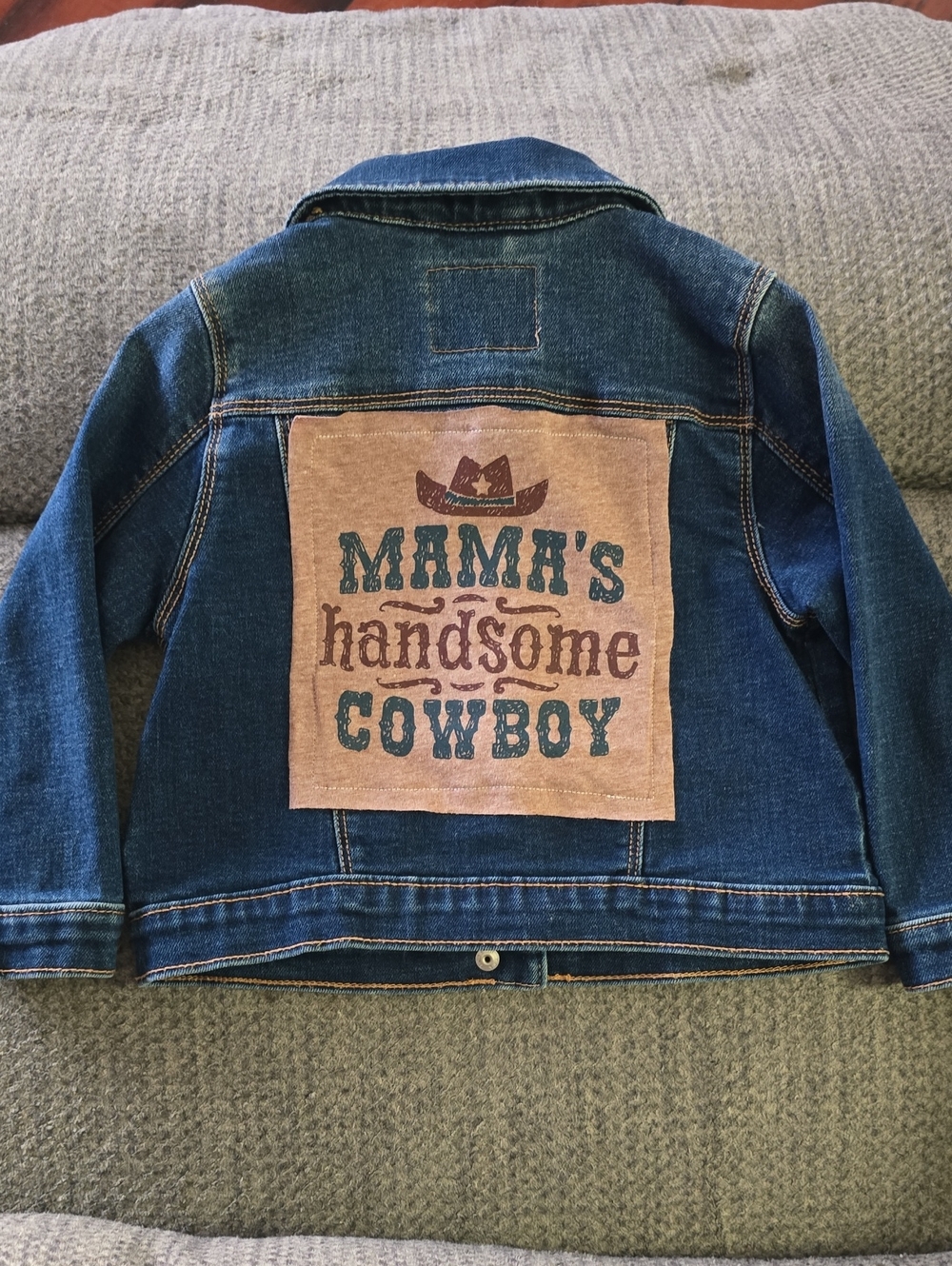 Upcycled Denim Jacket Size 2T